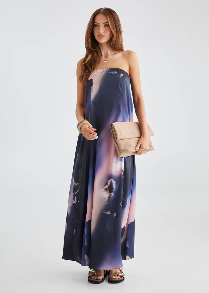 Claudia Strapless Maxi Dress - Orchid
