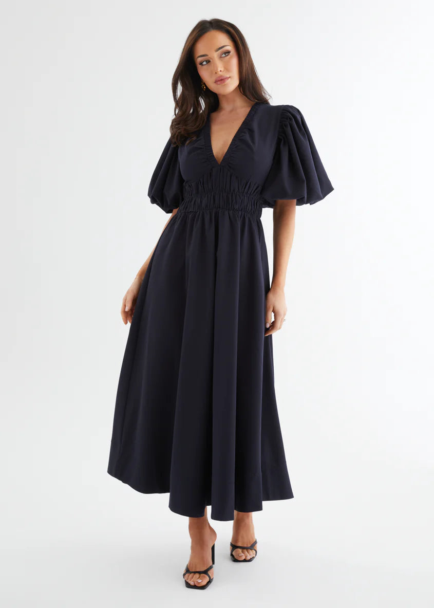 Misori Midi Dress - Indigo
