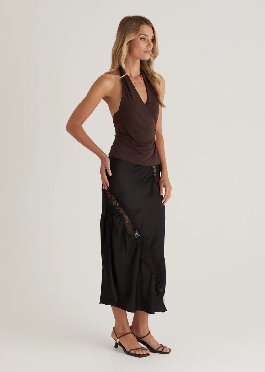 Selena Midi Skirt - Black