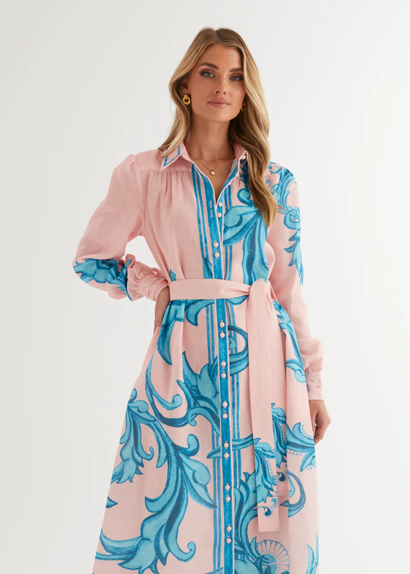 Sage Maxi Dress - Pink Zayna