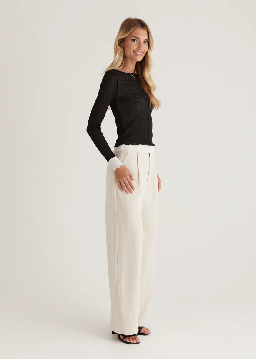 Lia Knit Top - Black