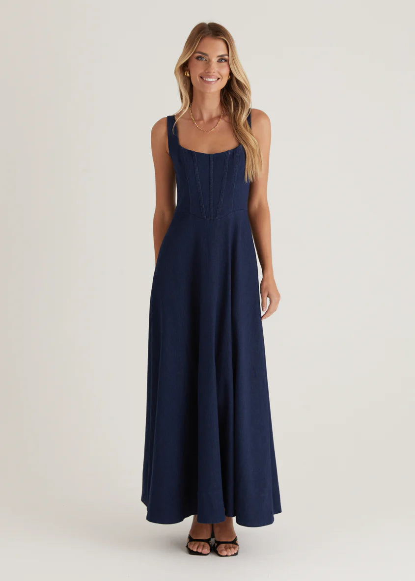 Toscana Maxi Dress - Indigo