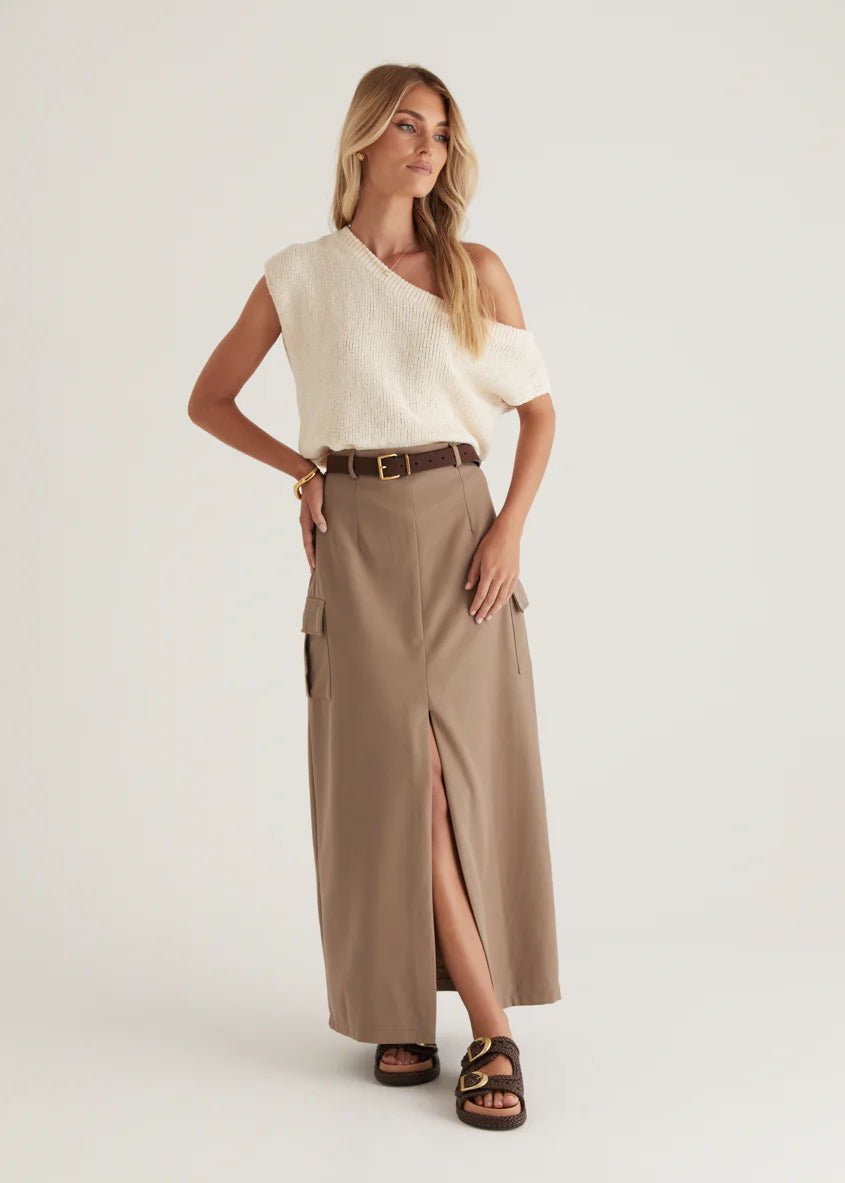 Rhetta Maxi Skirt - Khaki
