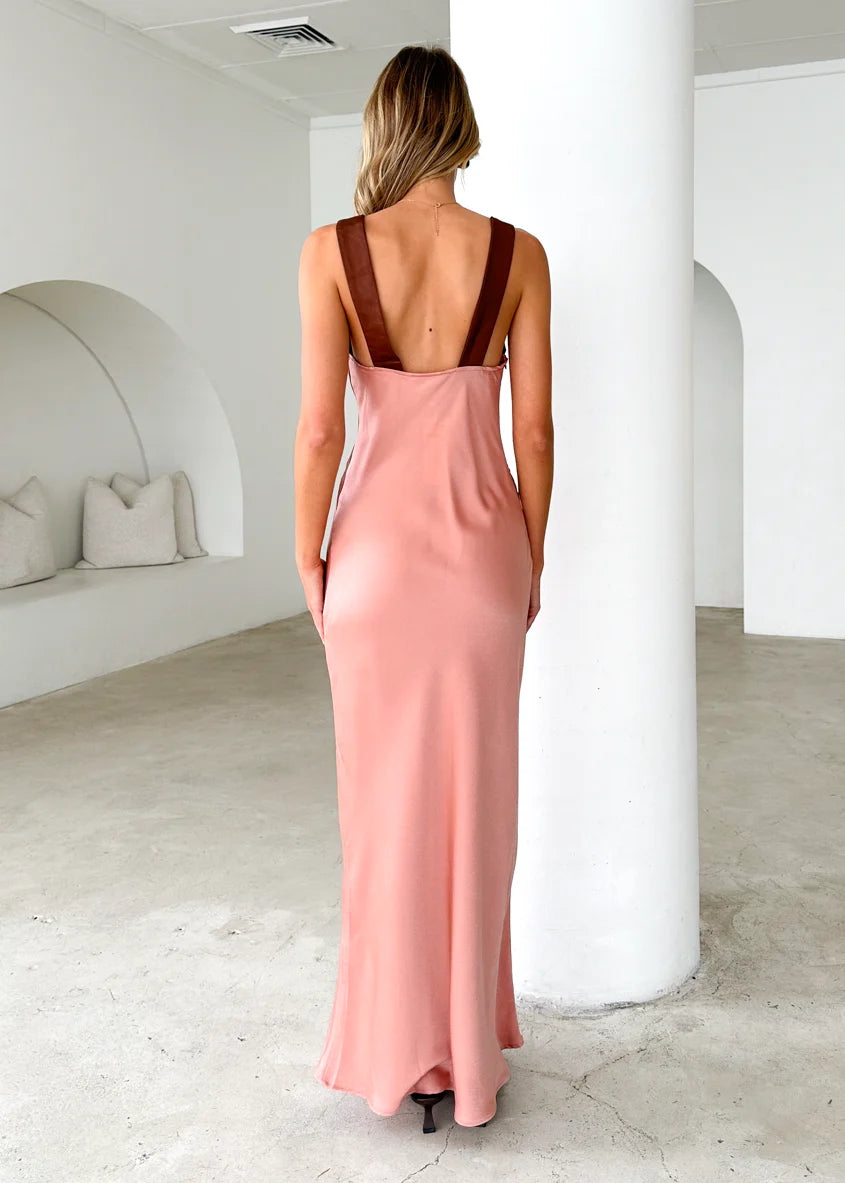 Taleena Maxi Dress - Chocolate Splice