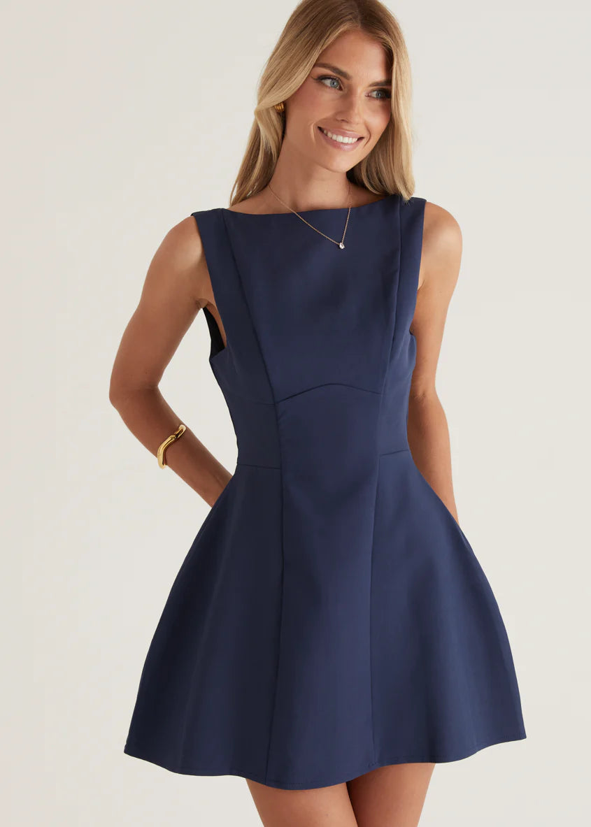 Clarissa Dress - Navy