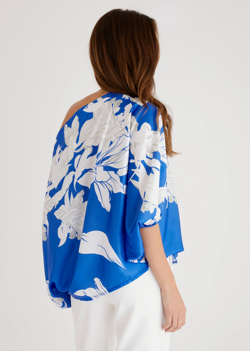 Maui Off Shoulder Top - Blue Floral