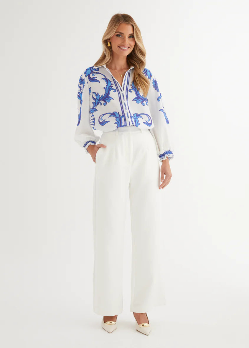 Bailee Shirt - Blue Zayna