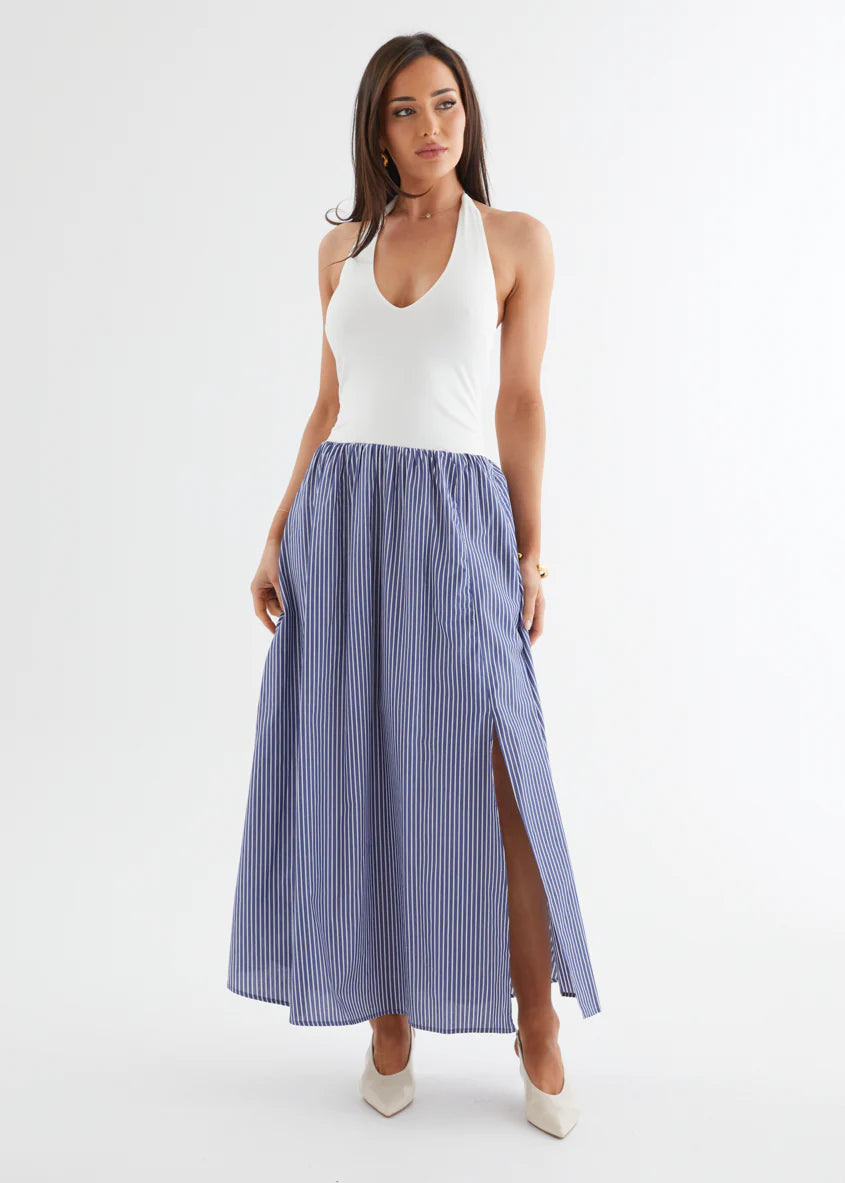Sunni Maxi Dress - Sky Stripe