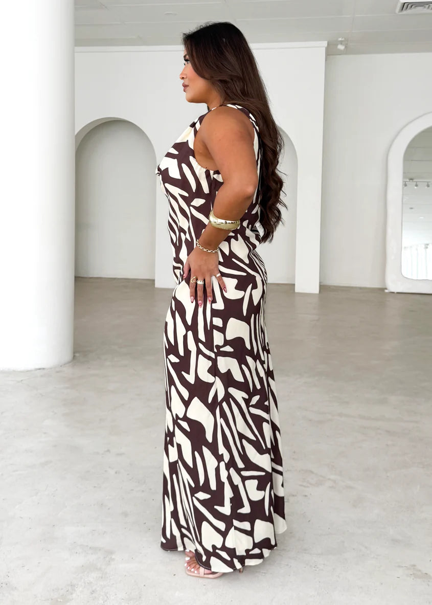 Sambar Maxi Dress - Choc Vanilla