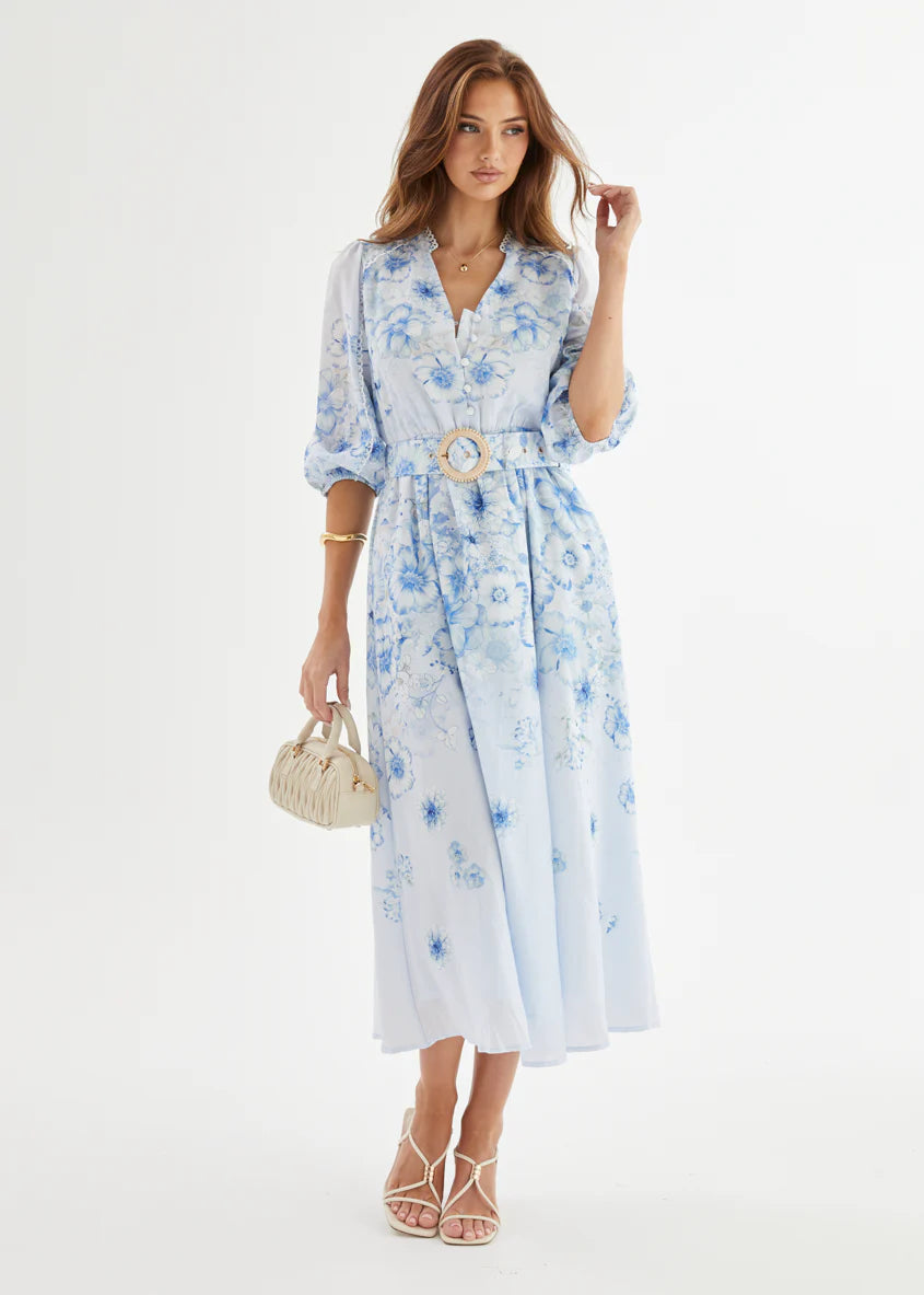 Lani Maxi Dress - Blue Flowers