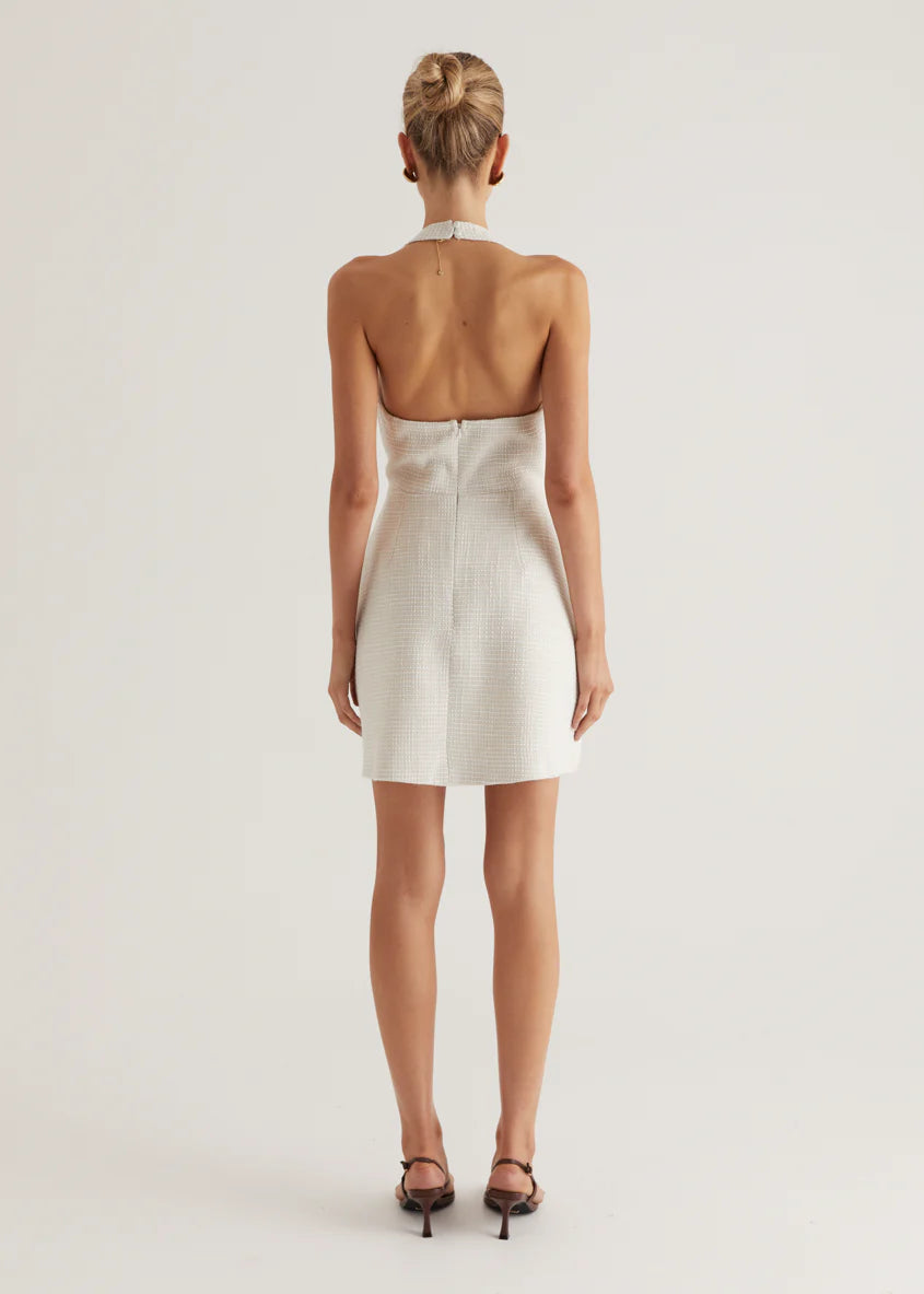 Rhodes Halter Dress - Off White
