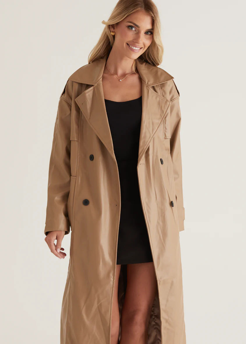 Reese Pu Trench - Camel