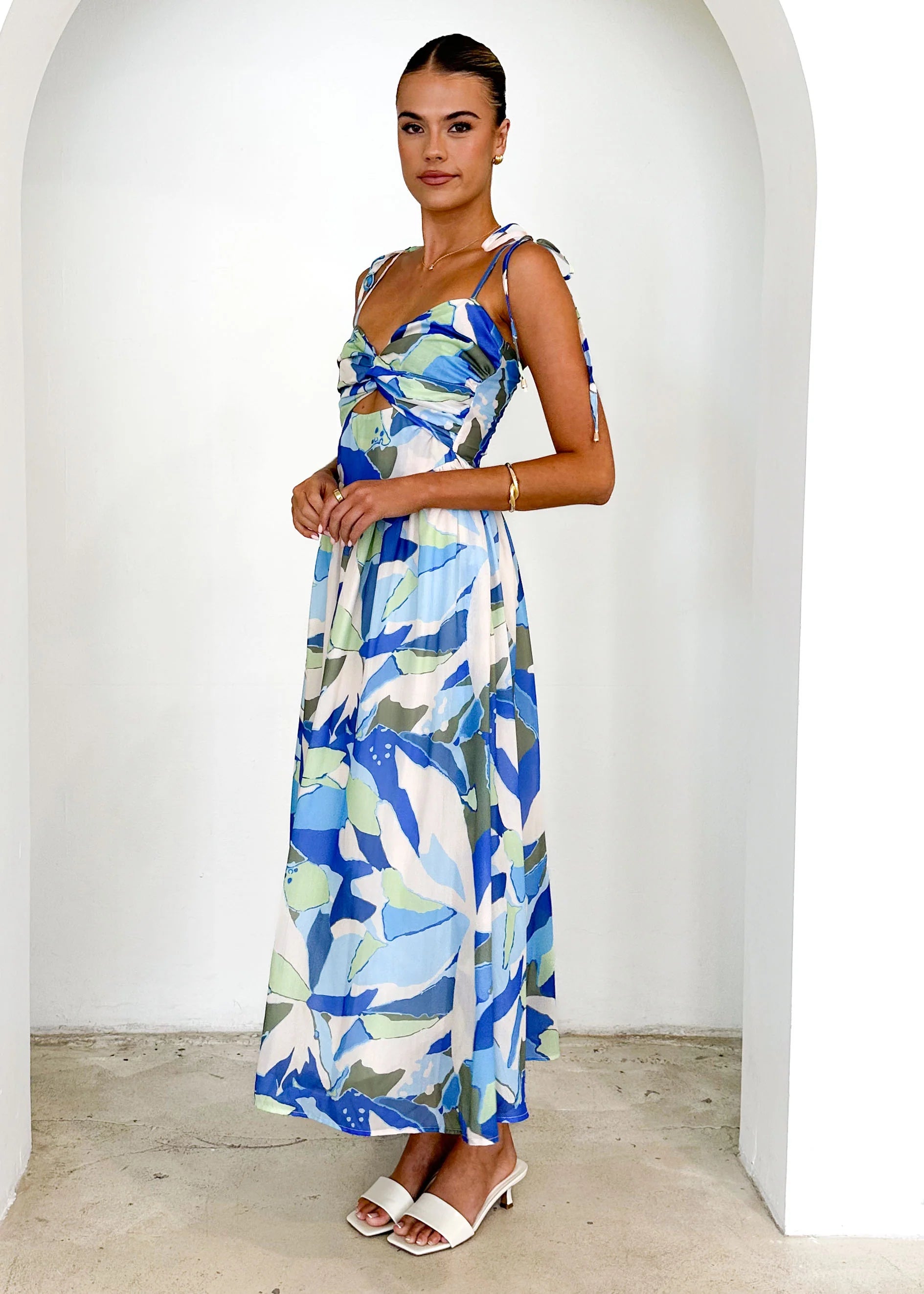 Tibi Maxi Dress - Blue Splash