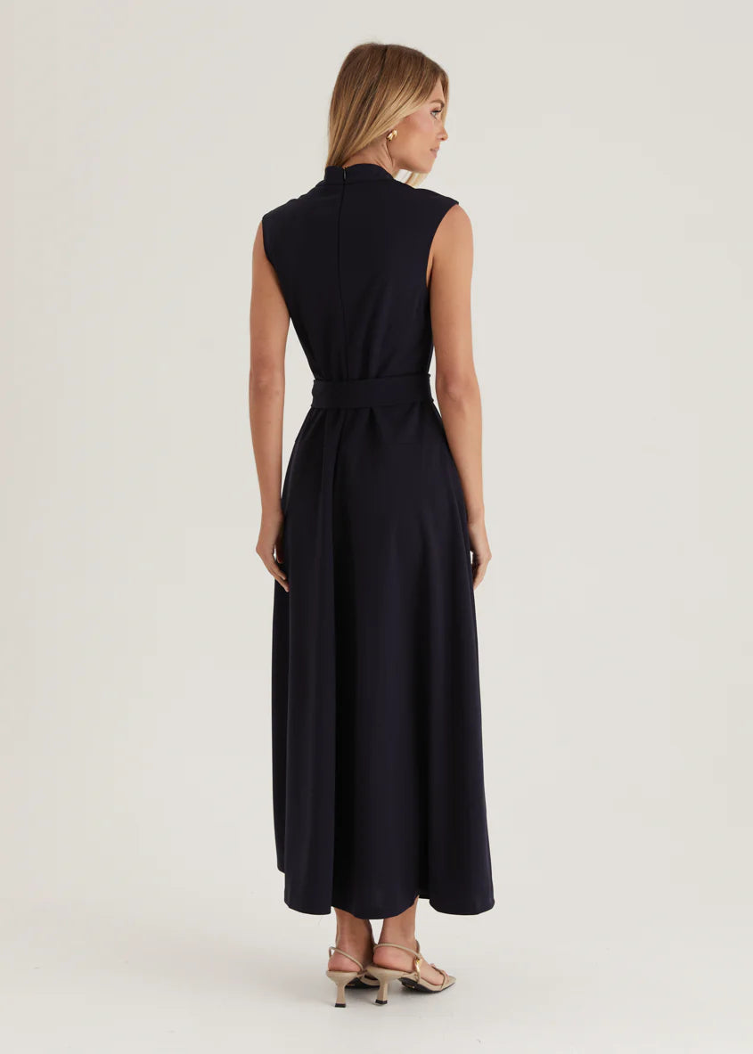 Manhattan Midi Dress - Navy
