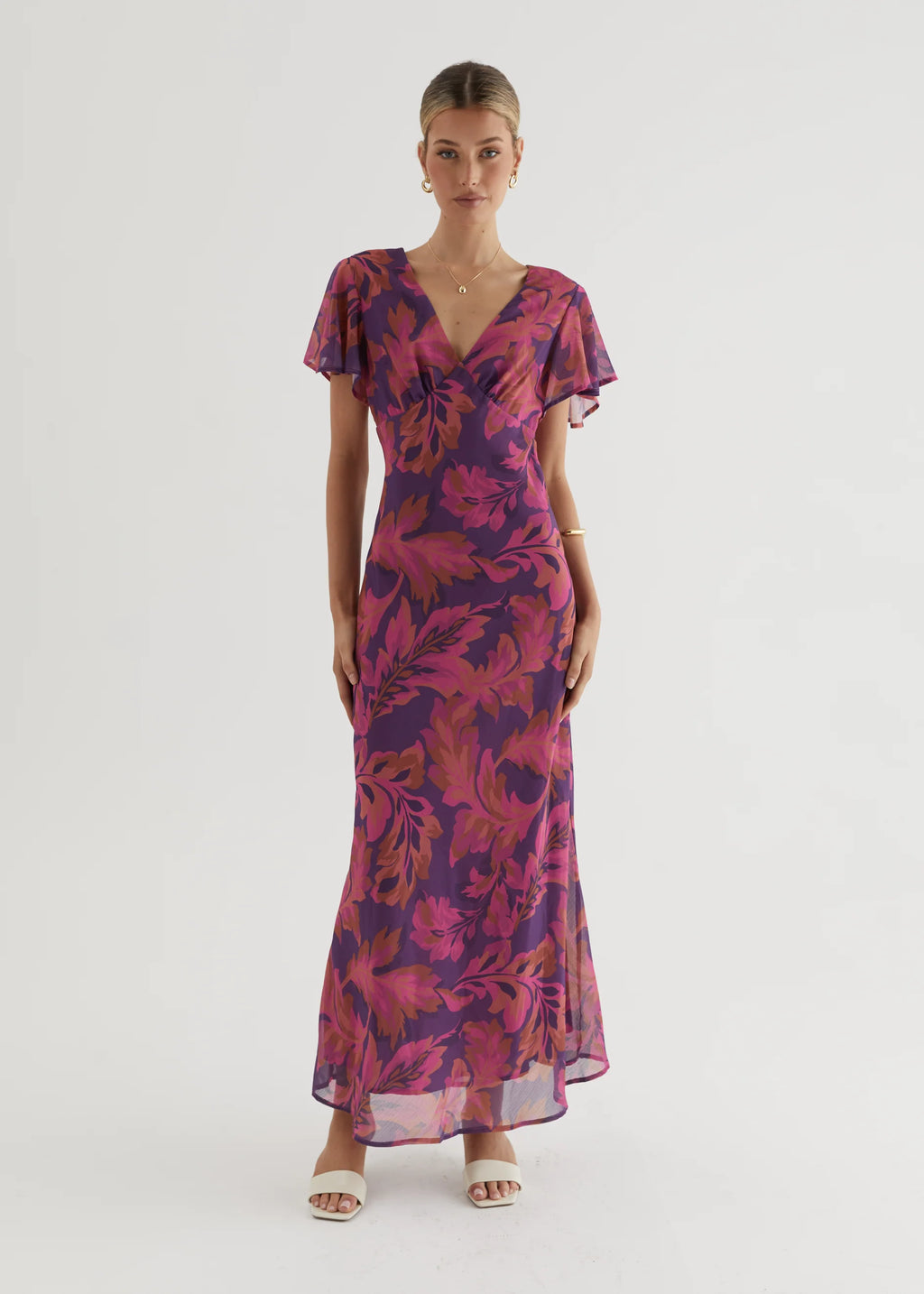 Cabana Maxi Dress - Magenta Floral