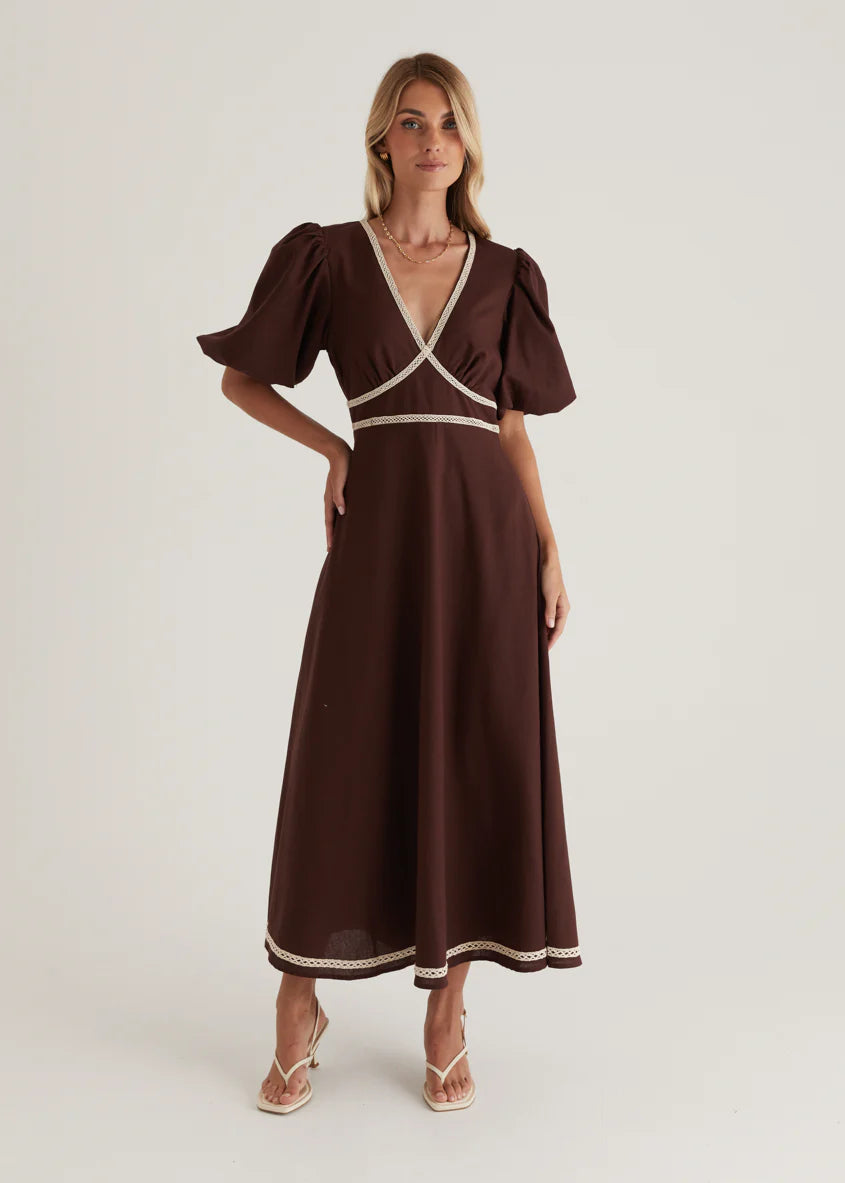 Ellodie Maxi Dress - Espresso