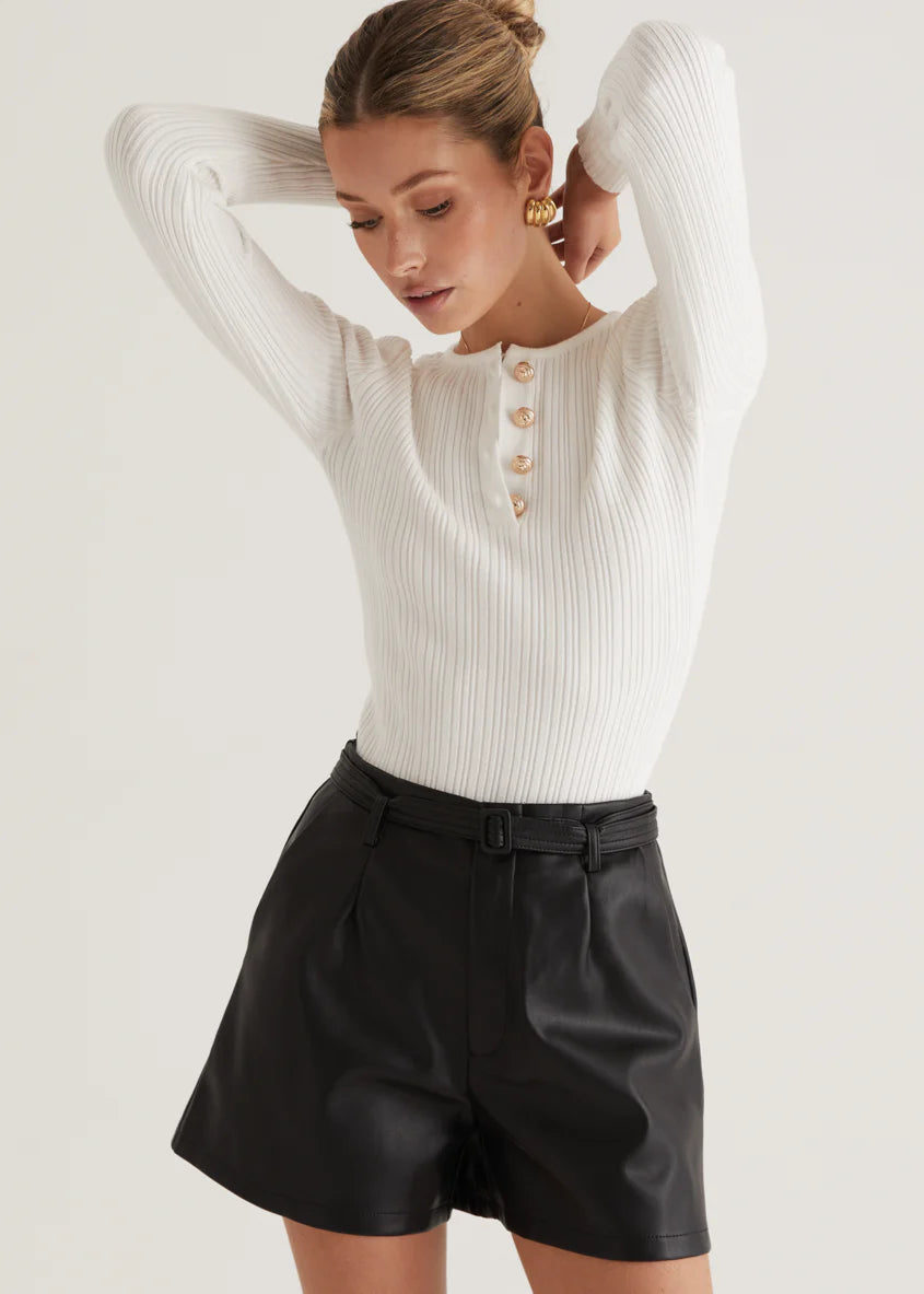 Liberty PU Shorts - Black