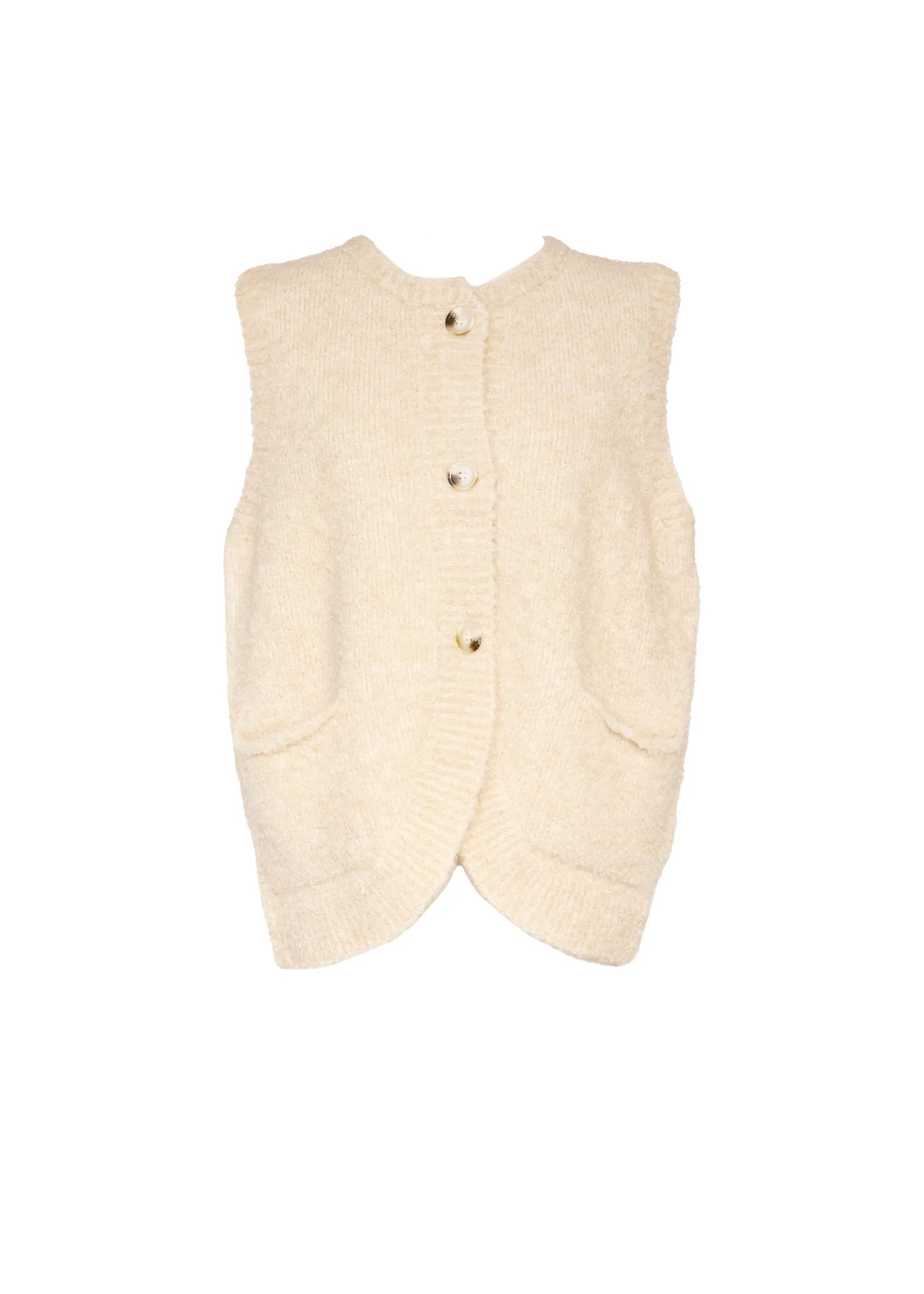 Tarragon Knitted Vest - Beige