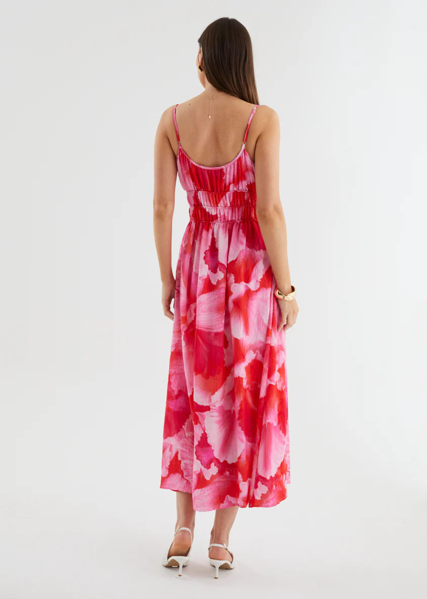 Rylie Maxi Dress - Strawberry Abstract