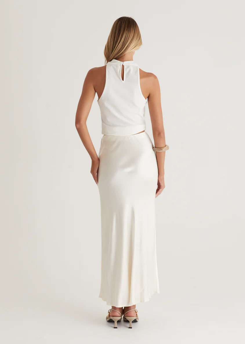 Logan Halter Top - Off White