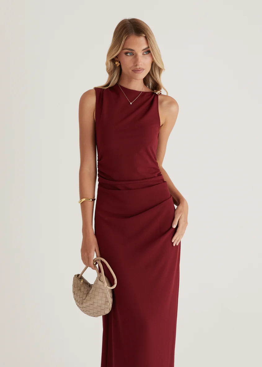 Rosita Maxi Dress - Burgundy