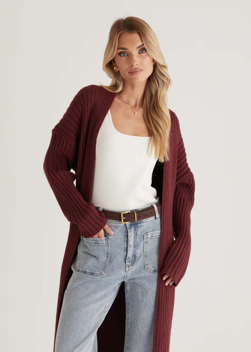 Ronan Cardigan - Burgundy