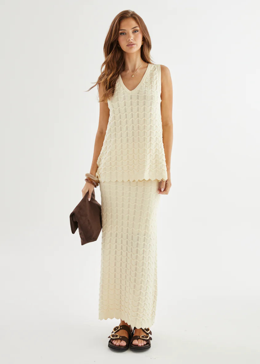 Nerida Knit Top - Cream