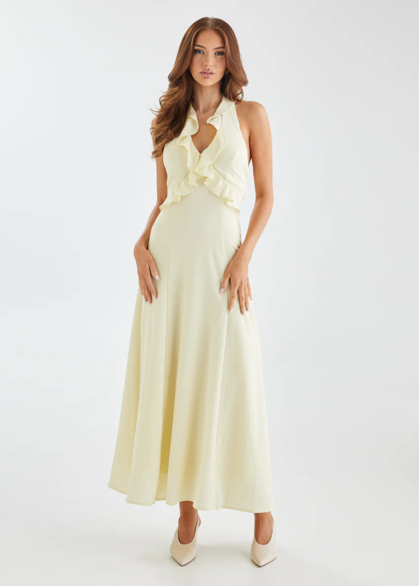 Montana Midi Dress - Lemon