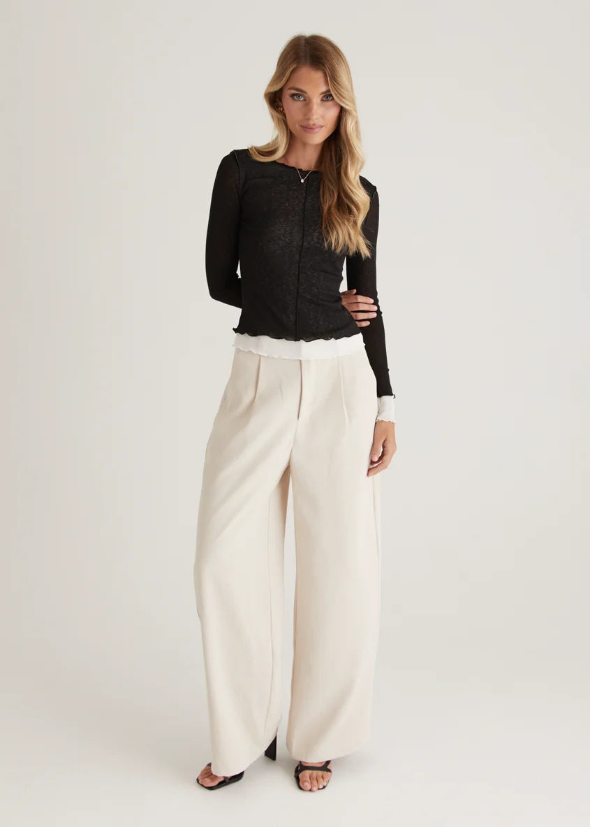 Lia Knit Top - Black