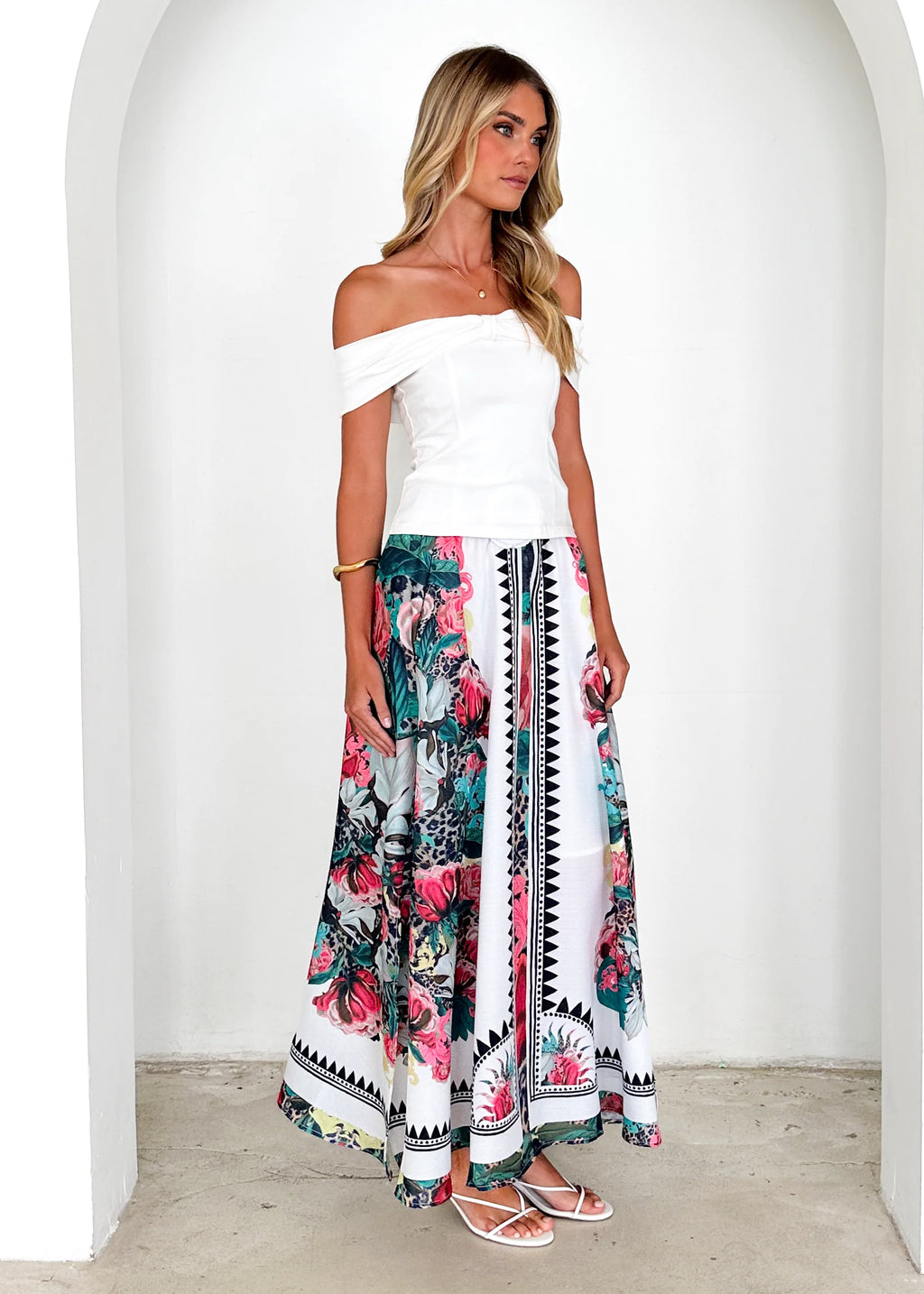 Indikah Off Shoulder Top - Off White