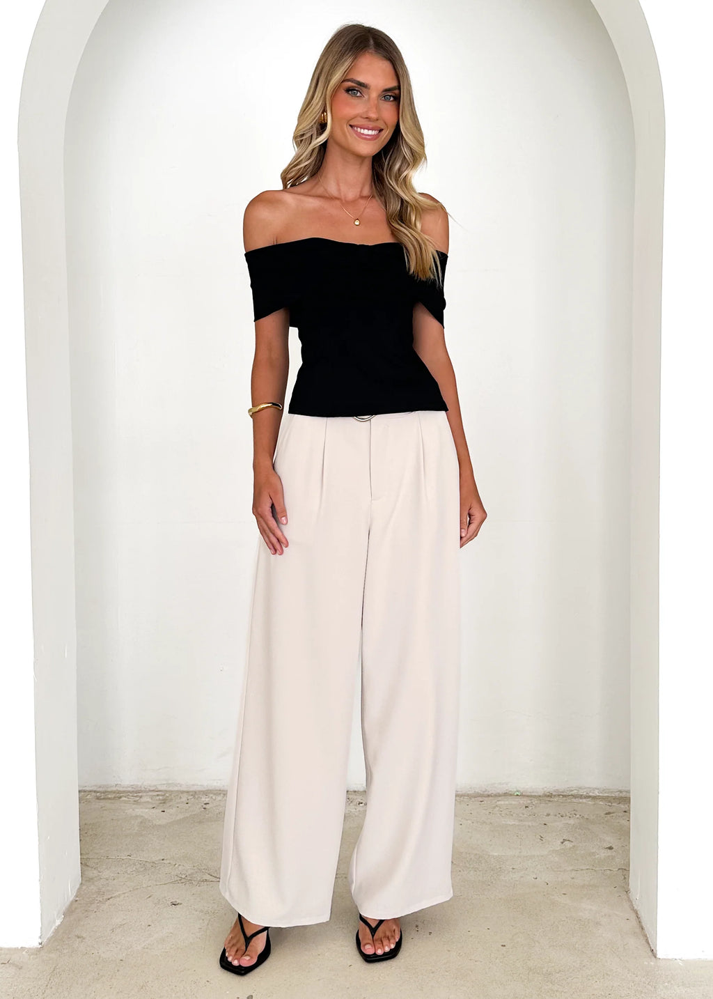 Indikah Off Shoulder Top - Black