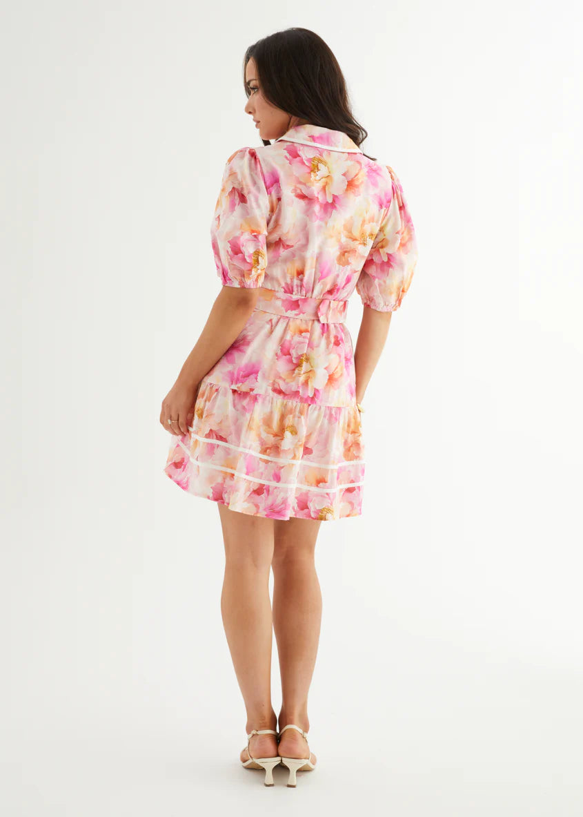 Dakota Dress - Magenta Floral
