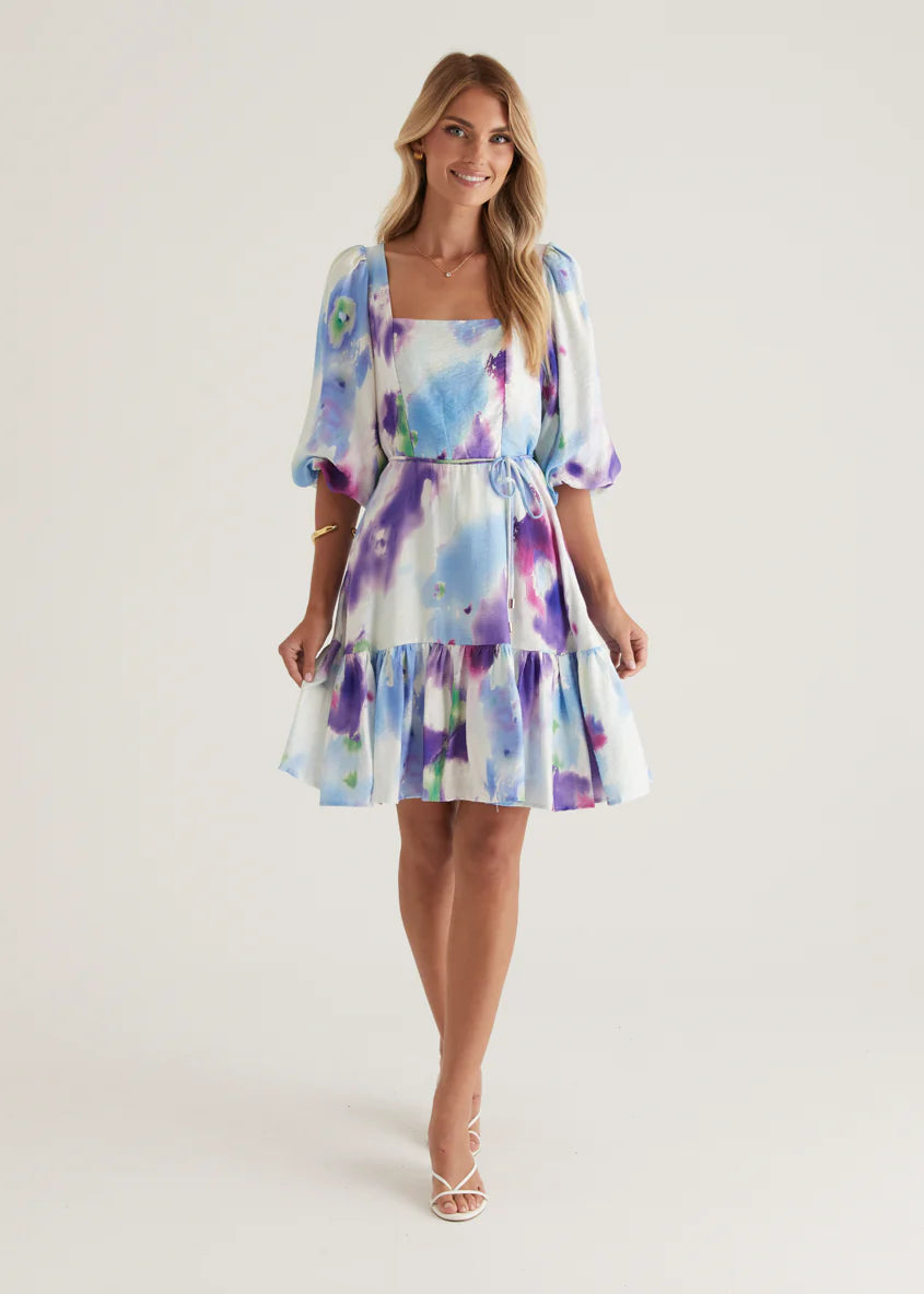 Namisha Dress - Violet Watercolour
