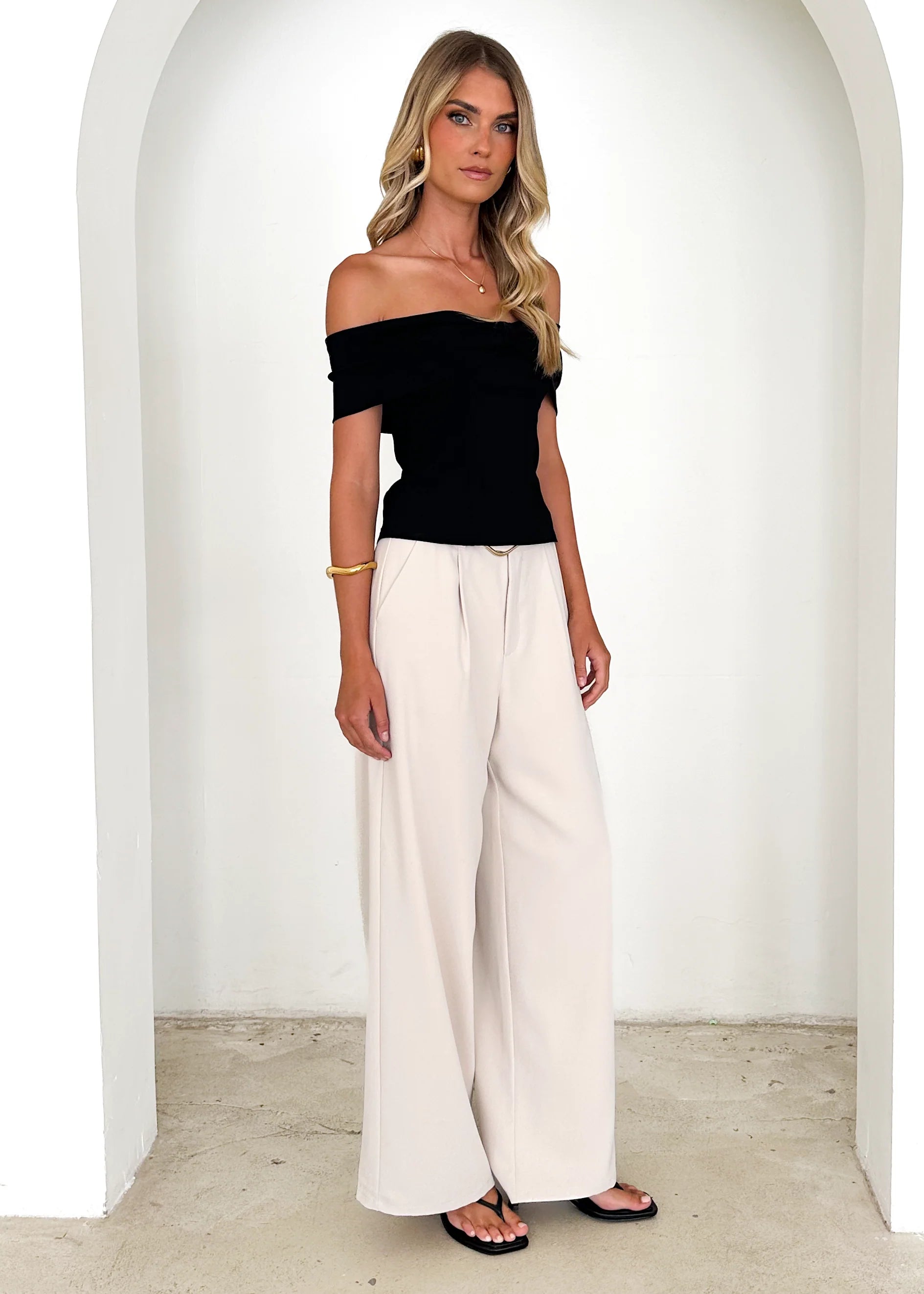Indikah Off Shoulder Top - Black