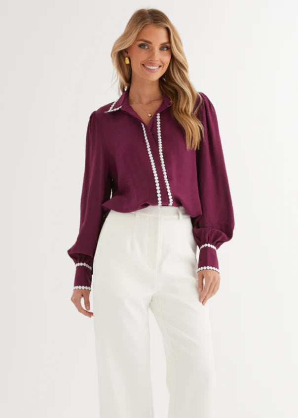 Sariyah Shirt - Plum