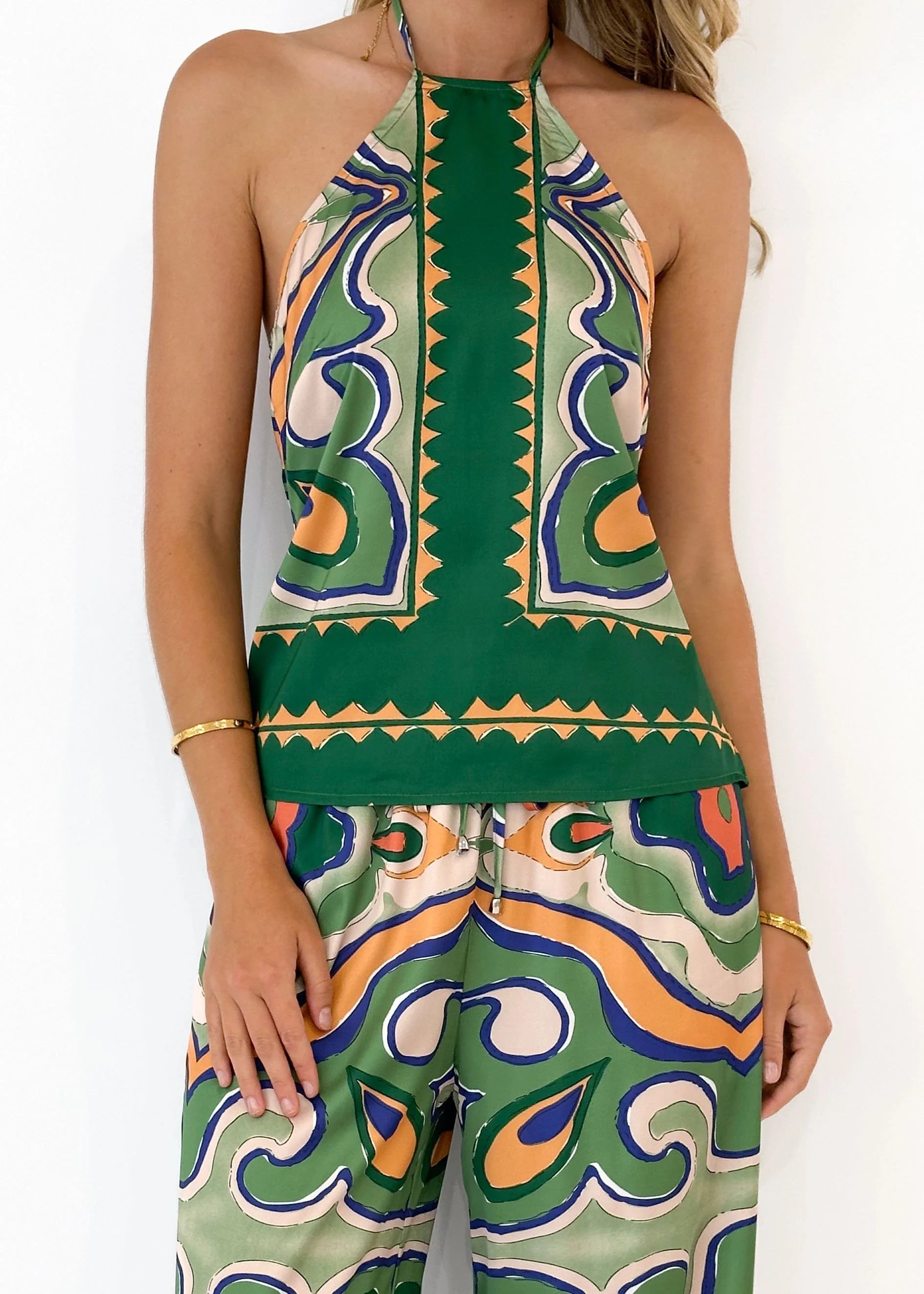 Jayslo Halter Top - Fern Swirl