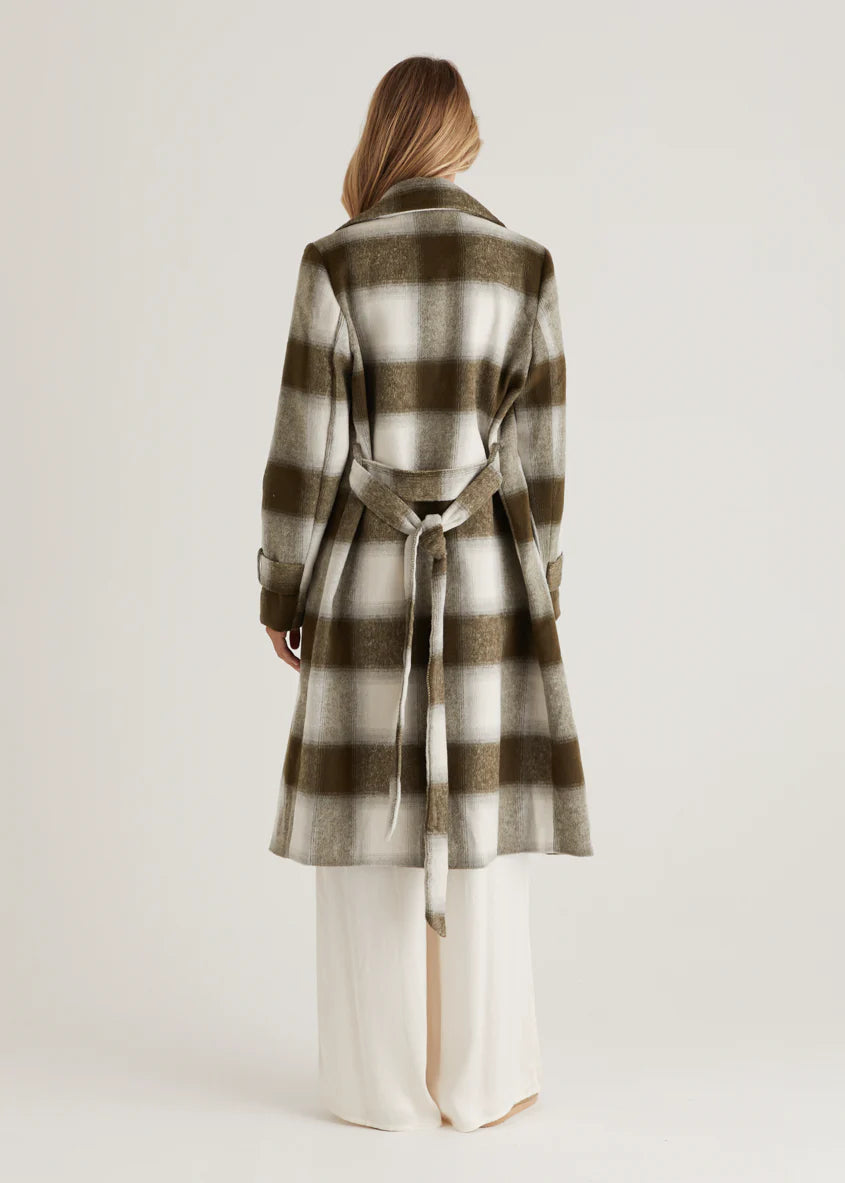 Laterro Coat - Olive Check
