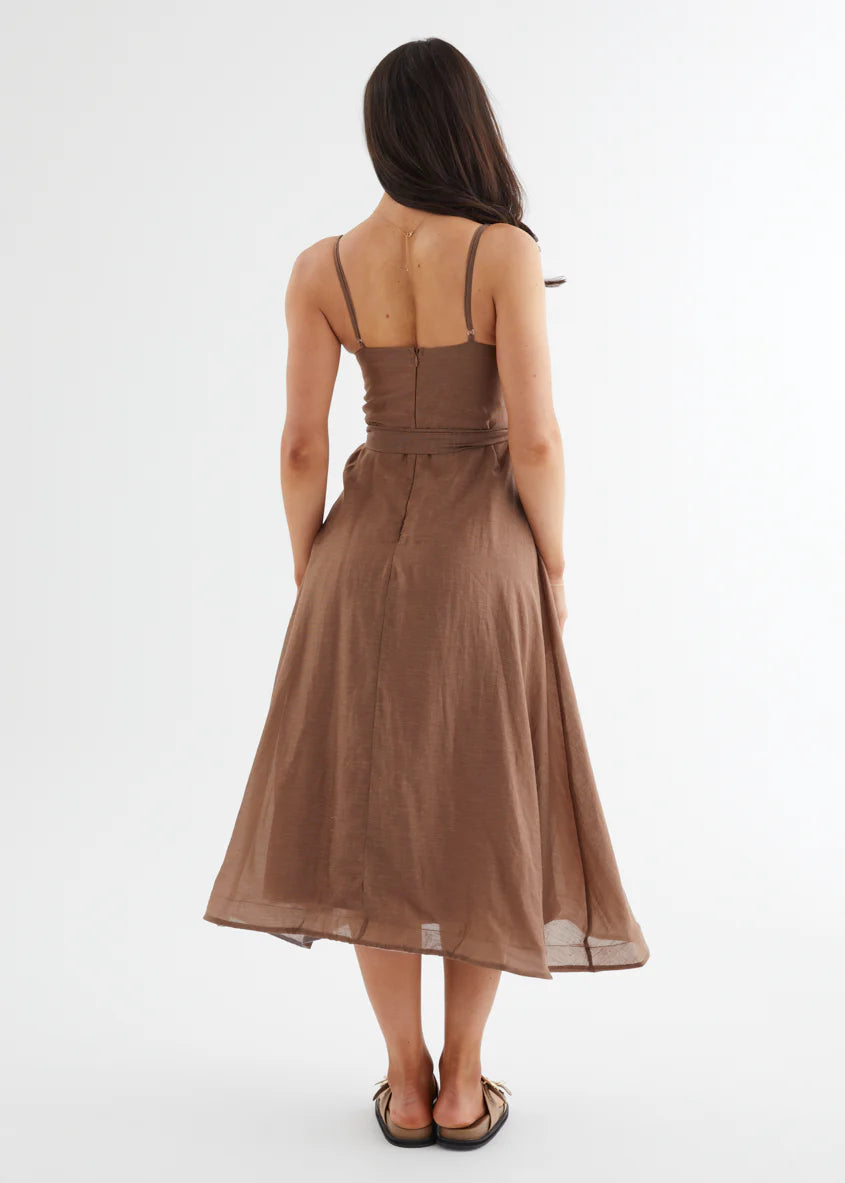 Andrea Midi Dress - Chocolate