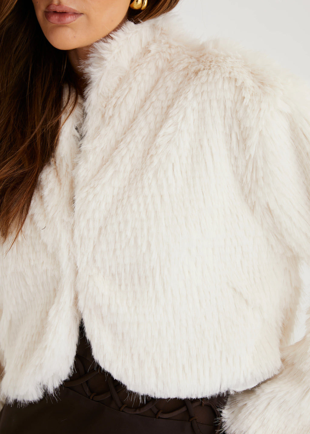 Lush Cropped Jacket - Cream