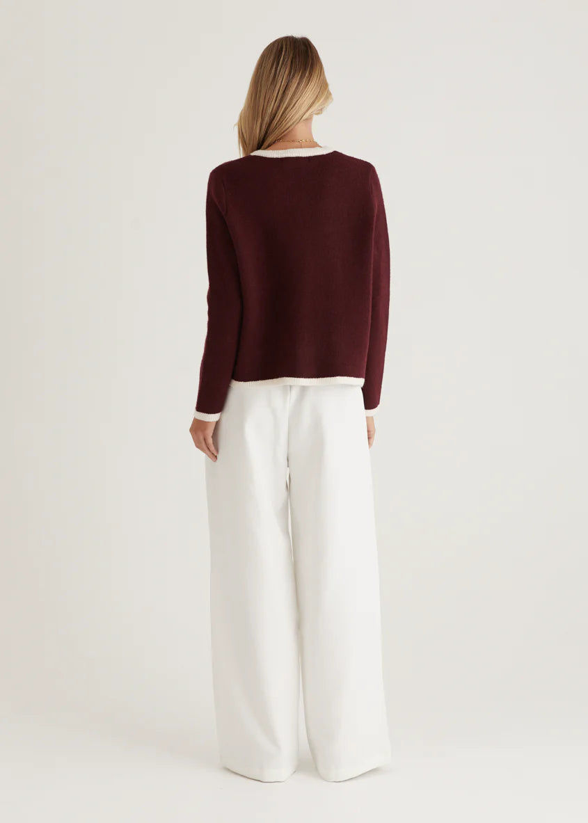 Roselia Sweater - Wine