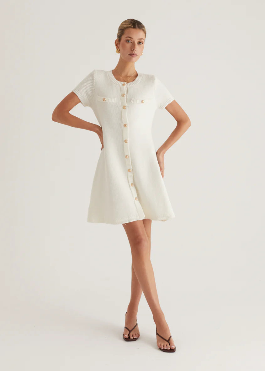 Savannah Knit Dress - Off White