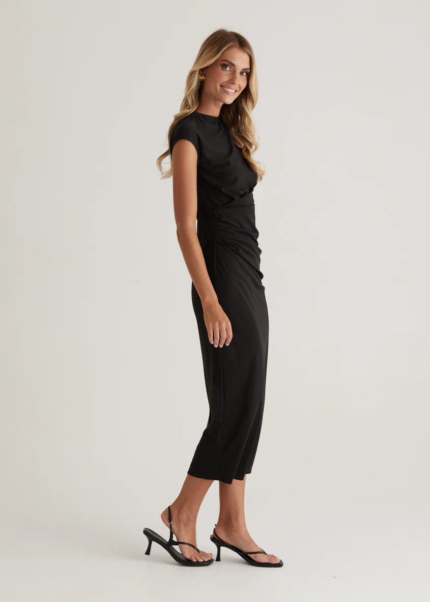 Mavis Midi Dress - Black