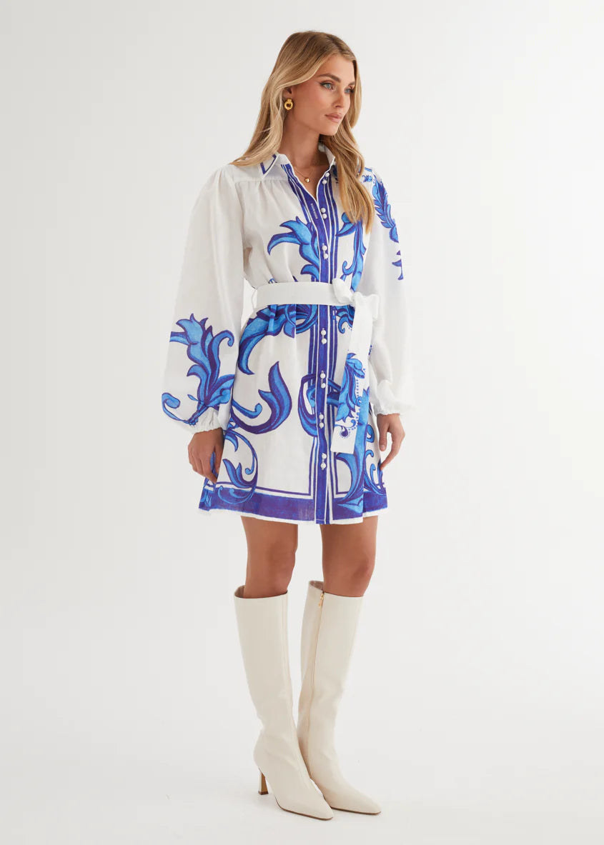 Nicoletta Dress - Blue Zayna