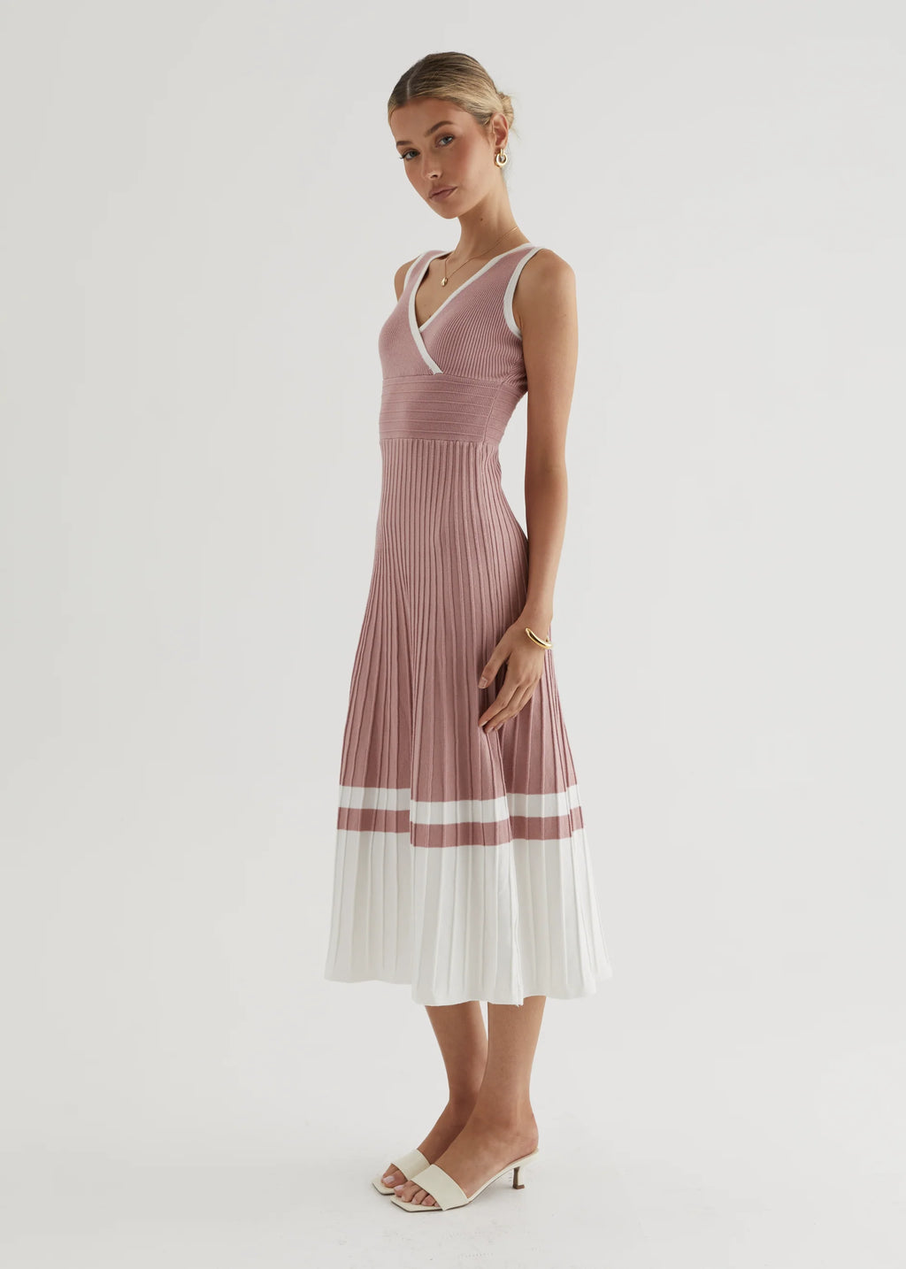 Radiate Knit Midi Dress - Blush