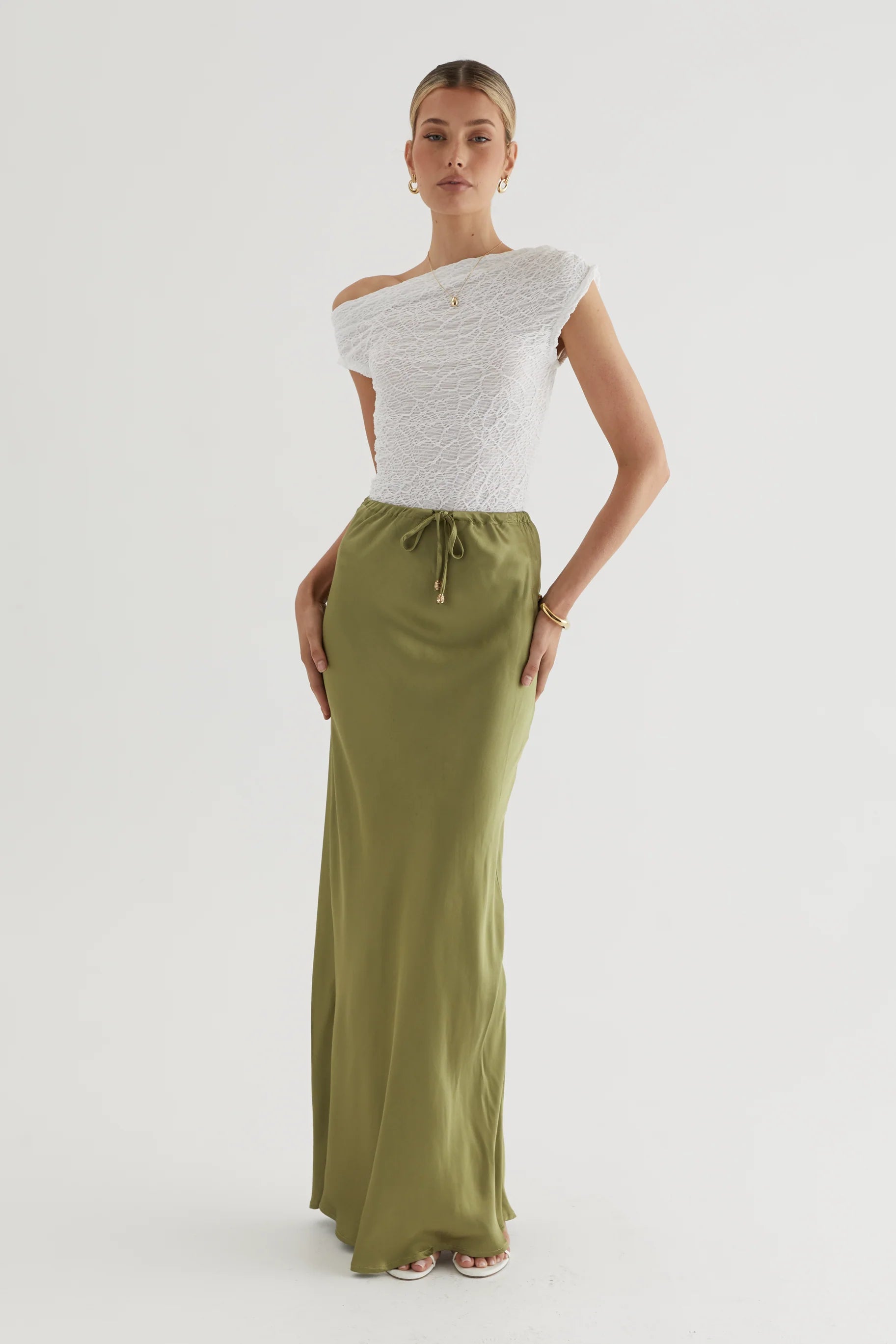 Sasha Maxi Skirt - Olive