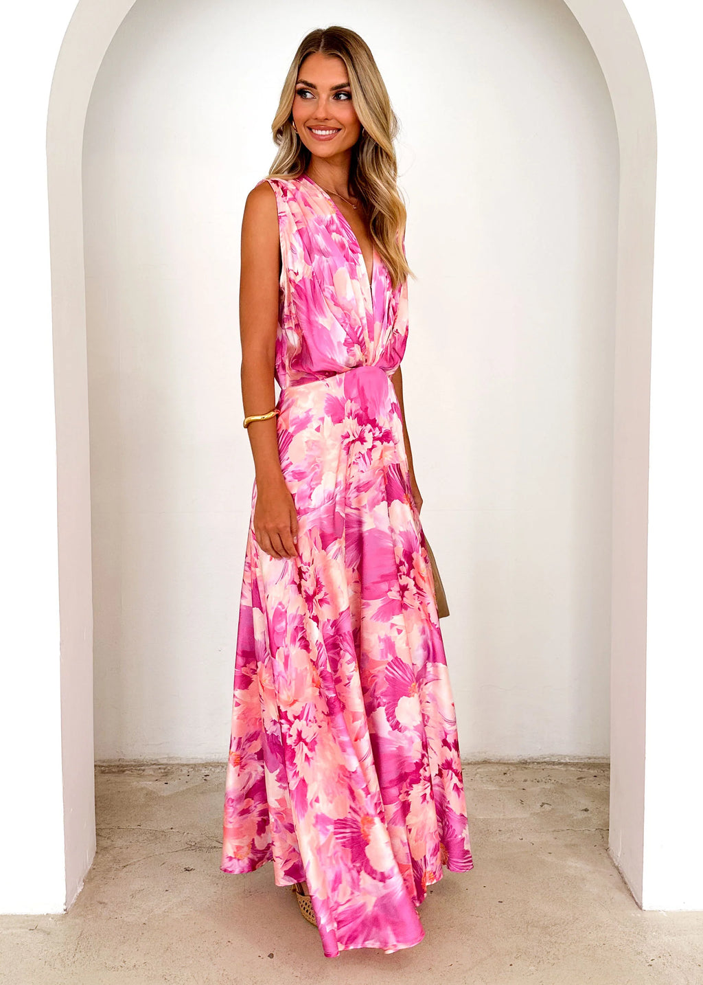 Divinity Maxi Dress - Pink Floral