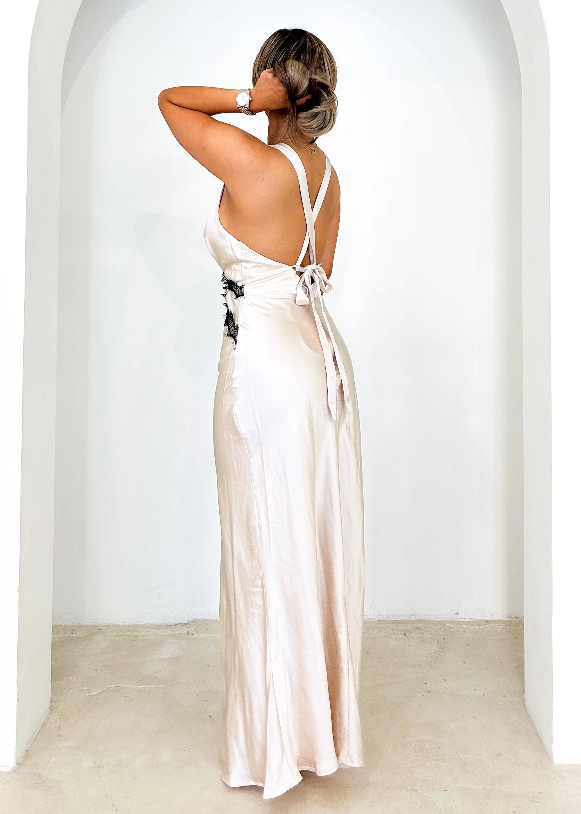 Kallara Halter Maxi Dress - Champagne
