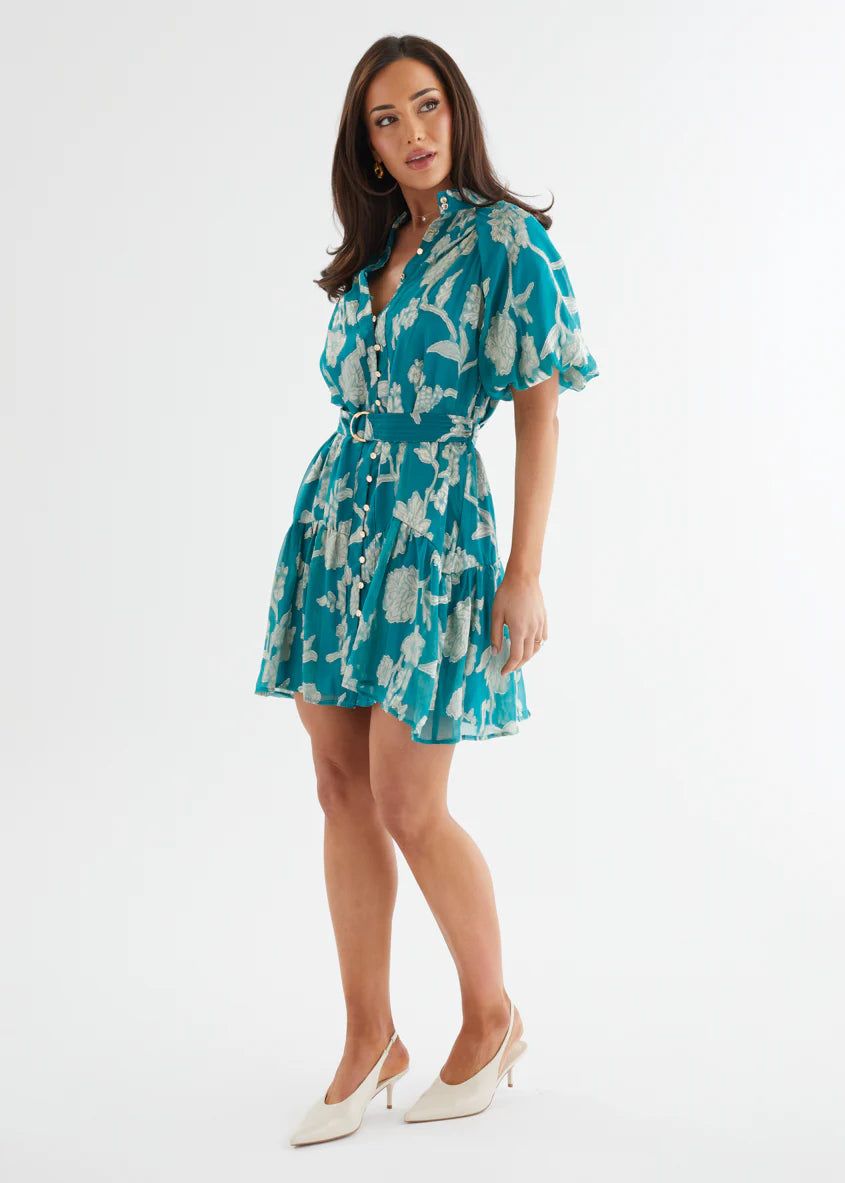 Clemence Dress - Deep Turquoise