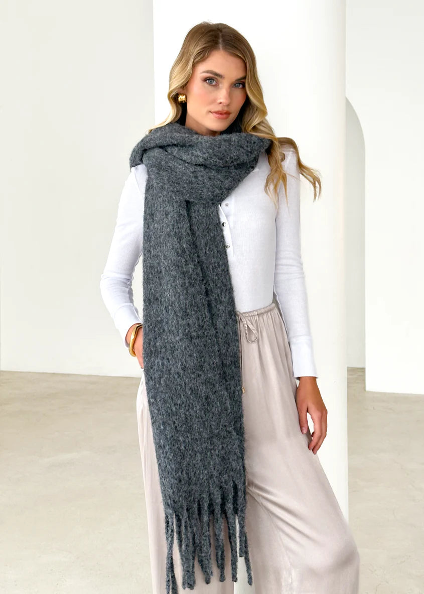 Charli Scarf - Charcoal