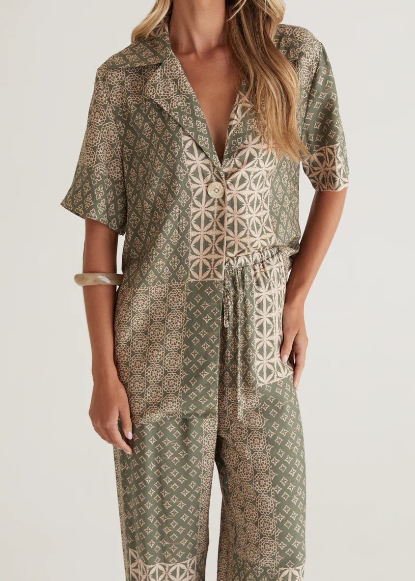 Kordyn Pants - Green Batik